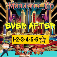 Monopoly Stickers Go - EVER AFTER_ 1-2-3-4-5- 6 - All sticker-24/7