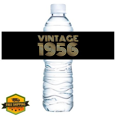 100 PCS 70th Birthday Water Bottle Labels Waterproof Happy Birthday Party Sti...