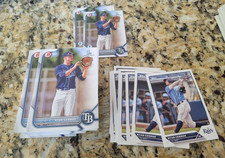 Ryan Cermak 30 Ct Lot Baseball Card Lot Tampa Rays Bowman Topps