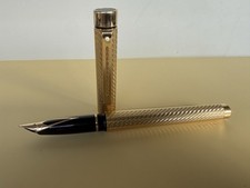 Vintage sch&ouml;ner Sheaffer Targa Gold Finish F&uuml;llfederhalter 14K Feingoldfeder R7