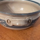 Vtg Handmade Pottery Glazed Crock w/ Handles Floral Design Primitive Cottagecore — photo 4