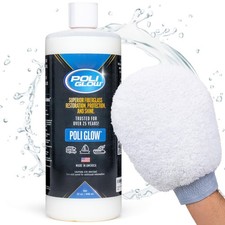 Poli Glow Boat & RV Polish Kit with Applicator Mitt - 32 oz High-Gloss Fiberg... Poli Glow Boat & RV Polish Kit with Applicator Mitt - 32 oz High-Gloss Fiberg...