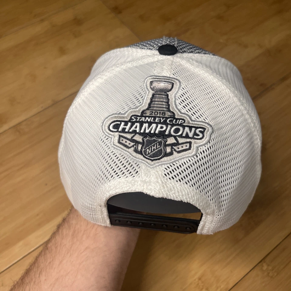 Chapéu Snapback Fanatics Pro Stanley Cup 2018 Champs Washington Capitals NHL EUC MUITO BOM ESTADO - Imagem 2 de 4
