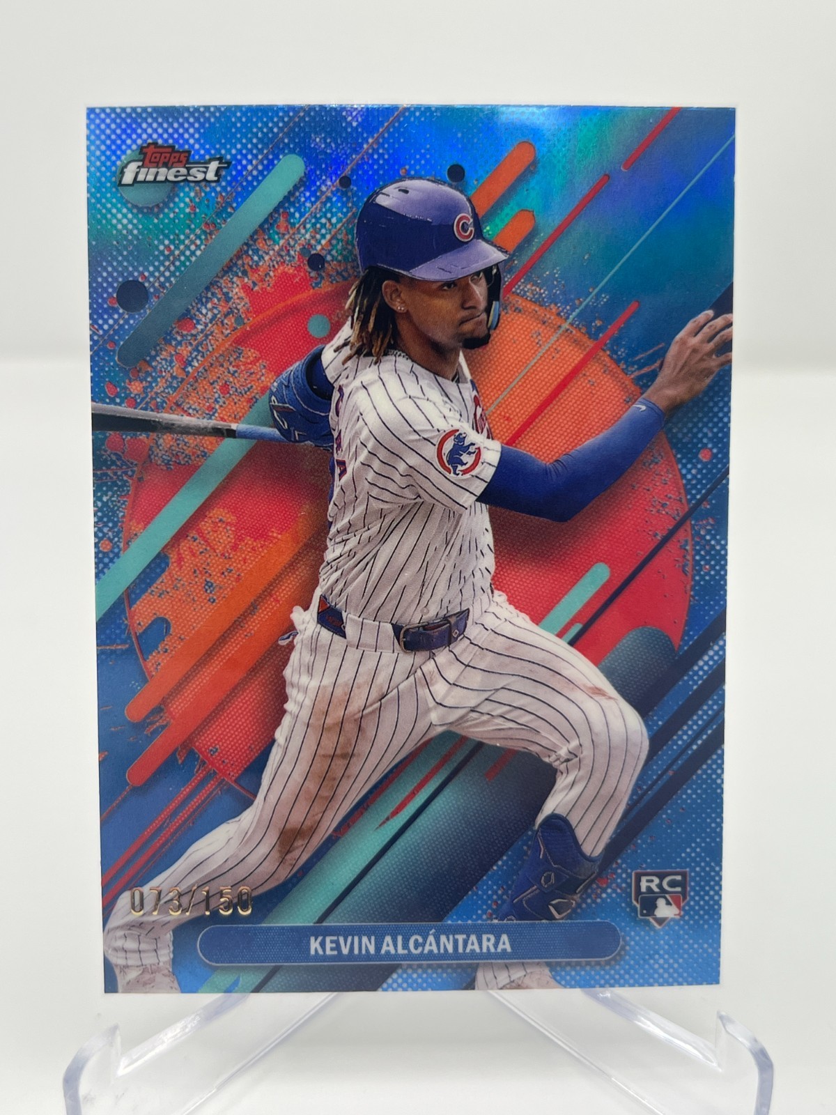 2025 TOPPS FINEST KEVIN ALCANTARA RC 073/150 SKY BLUE REFRACTOR NO. 212 CUBS