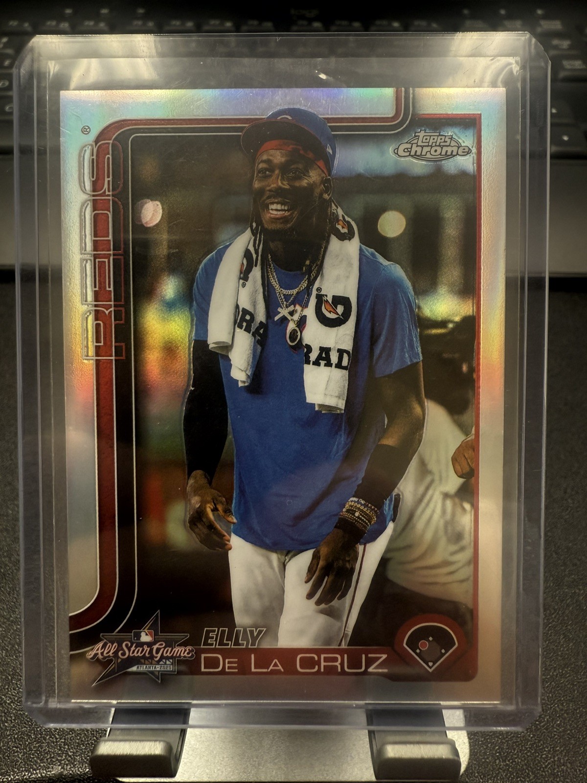 2025 Topps Chrome Update Elly De La Cruz All-Star Game Variation Refractor S41