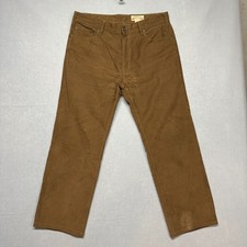 Orvis Corduroy Pants Mens 36x28 Brown Straight 5 Pocket Mid Rise Outdoors