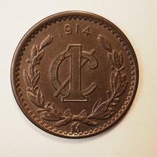 1914   MEXICO  1 CENTAVO  **NICE COIN** FREE SHIPPING M9780