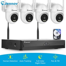 PTZ Security Camera System Wireless 5MP Outdoor IP Cameras Auto Tracking 1TB NVR