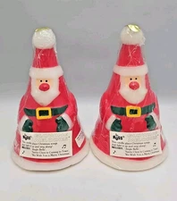 Russ Glowing Melodies Musical Santa Candles NEW Plays Christmas Songs When Lit