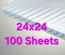 100pcs Corrugated White 4mm Plastic Sheets 24x24 Coroplast Sign Printing