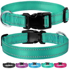 Reflective Dog Collar Strap with Adjustable Safety Nylon Pet Collar Pet Traction