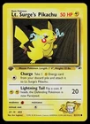 Pokemon Card - Lt. Surge's Pikachu Gym Heroes 81/132 Common 1st Edition