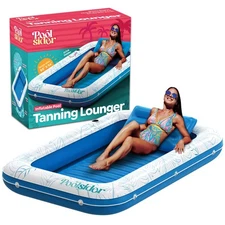 Premium Inflatable Tanning Pool Lounger - Large Adult Tanning Bed Float