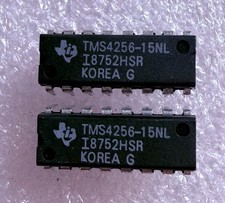 2PCS Texas Instruments TMS4256-15NL  256K X 1 PAGE MODE DRAM, 150ns, CDIP16
