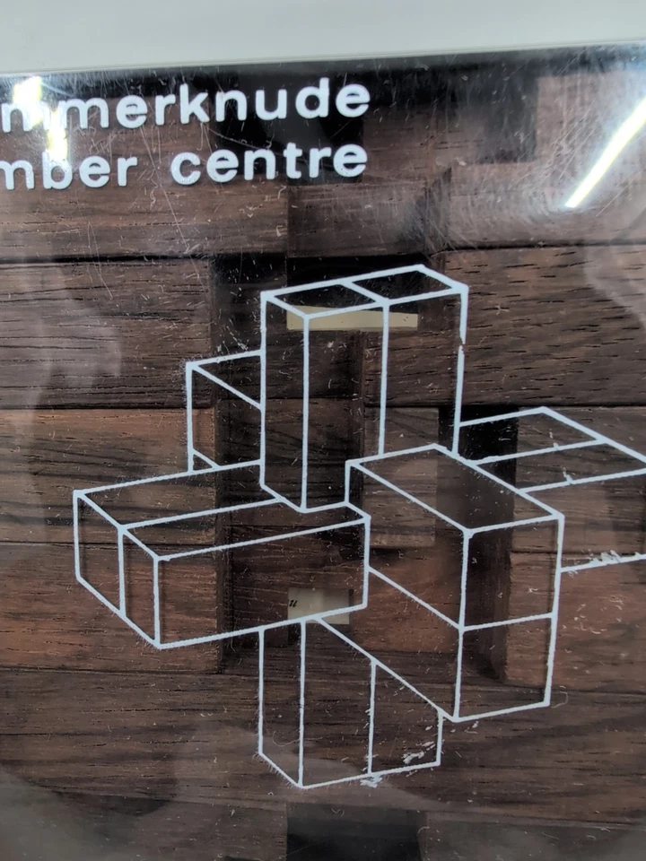 Vintage Danish Wooden Tommerknude Timber Centre Wood Puzzle Game w/ Instructions - Image 2 of 4
