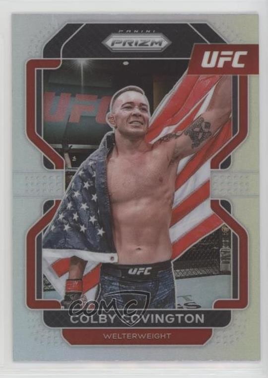 2022 Panini Prizm UFC Silver Prizm Colby Covington #121 w5b