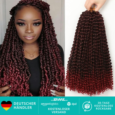 Passion Twist Crochet Hair 7 Stück 24 Zoll Wasserwellen Synthetik Haar