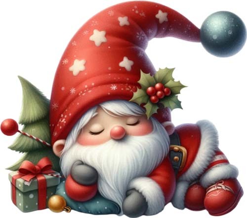 Weihnachten schlafender Wichtel Wandbild Schlafzimmer Fenster Auto Vinyl Aufkleber Abziehbild 6 Größen - Bild 1 von 7