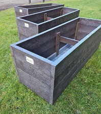 Recycled Plastic planters 1500x500x500mm rot resistant - wood affect