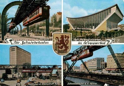Wuppertal NRW suspension railway Sonnborn indoor swimming pool high-rise Glanzstoff AG