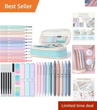 39 PCS Aesthetic School Supplies with Pencil Case, Cute Stationery Set with 5...