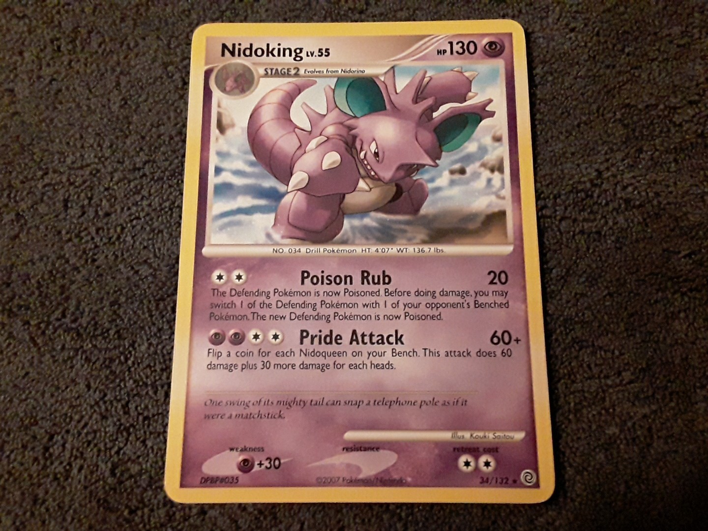 Nidoking Rare Secret Wonders 34/132 Lp