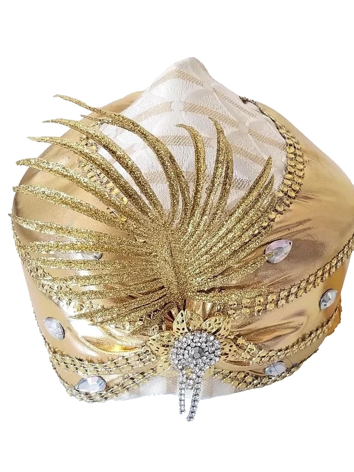 SOMBRERO ORNAMENTADO ORO CEREMONIAL NIÑOS PEQUEÑOS - TAJIKO/UZBEK Foto 2 de 4