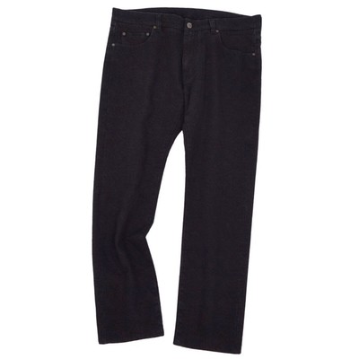 Etro Pants Black Denim Total Pattern Cotton Bottoms Mens 38 (M Used MOLO-0