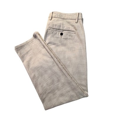 AG Adriano Goldschmied The Marshall Slim Trouser Mens 35x28 Tan Plaid Pants