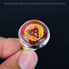 Leo Zodiac Sign In Red Onyx Stone Birthday New Promise Statement Ring 925 Silver