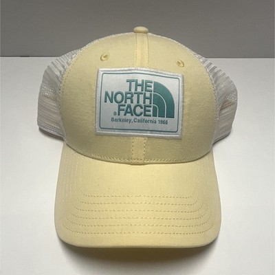 The North Face Yellow/White Solid Trucker Hat Mesh Back Adjustable One Size
