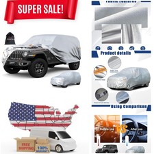 Kayme 6 Layers Car Cover Custom Fit for Jeep Wrangler 4 Dr/Unlimited 4 Door JK