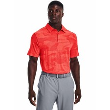 NWT Under Armour UA Playoff Camo Jacquard Men's Polo in Atomic Red size XL