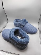 Muk Luks Women's Nony Ann Cozy Slippers M7-8 Dark Blue Heather A174