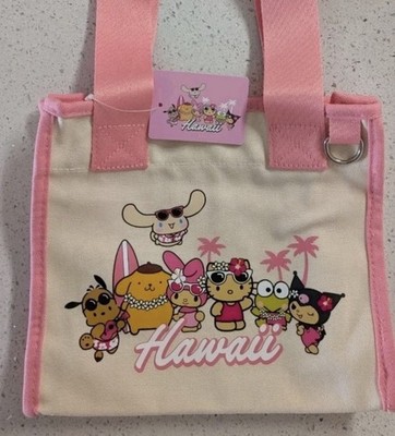 Pink Hello Kitty & Friends Beach Party Mini Canvas Tote Bag - Hawaii Exclusive
