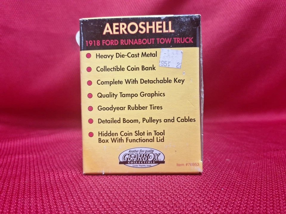 Vtg Gearbox Shell Goodyear 1918 Ford Tow Truck Coin Bank Die Cast Millennium - Image 4 of 4