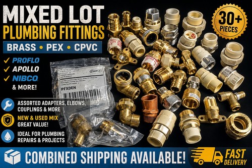 Mixed Lot Brass PEX CPVC Plumbing Fittings ProFlo Apollo NIBCO Adapters...