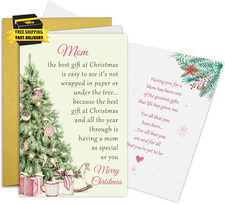 Funny Christmas Card for Mom, Heartfelt Mom Xmas Card from Daughter Son, Xmas Gi