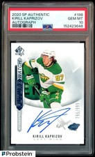 2020-21 SP Authentic Hockey Future Watch Kirill Kaprizov RC AUTO /999 PSA 10
