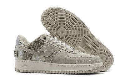Nike Air Force 1 Low Men s Beige Low Top Lace-Up Sneakers New w/ Box