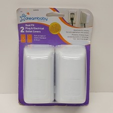 NOS - Dreambaby Dual Fit Plug  Electrical Outlet Covers 2 Pack Free Shipping