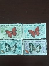 Central Africa Butterflies Set of 4