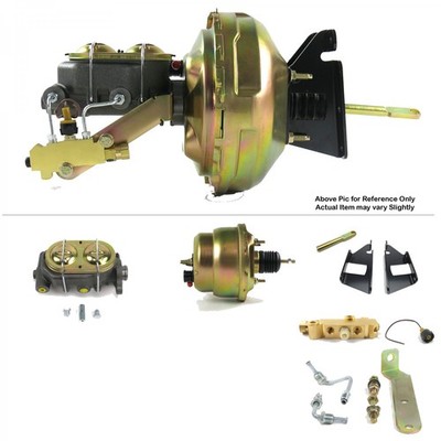 1973-1987 Chevy Truck FW Mount Power 7'' Dual Brake Booster Kit LS Disc / Drum 
