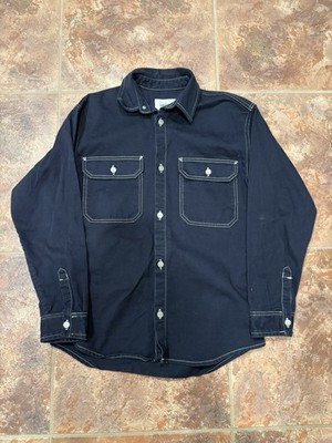 Carhartt Work In Progress Michigan Chore Coat Size Small Blue Cotton Twill
