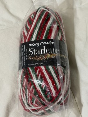 Mary Maxim Starlette Sparkle Christmas Yarn Skein 3.5 Oz New