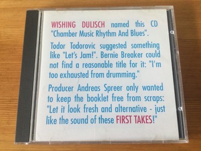 WISHING DULISCH ''First Takes'' - 1991 Original CD Album, FMS Fenn Music, 12 Trks.