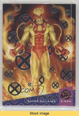 2018 Fleer Ultra Marvel X-Men Villains Silver SP Villains Pyro #97 READ 02v3