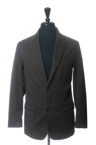 Relwen Olive Green Cotton Safari Blazer 32821