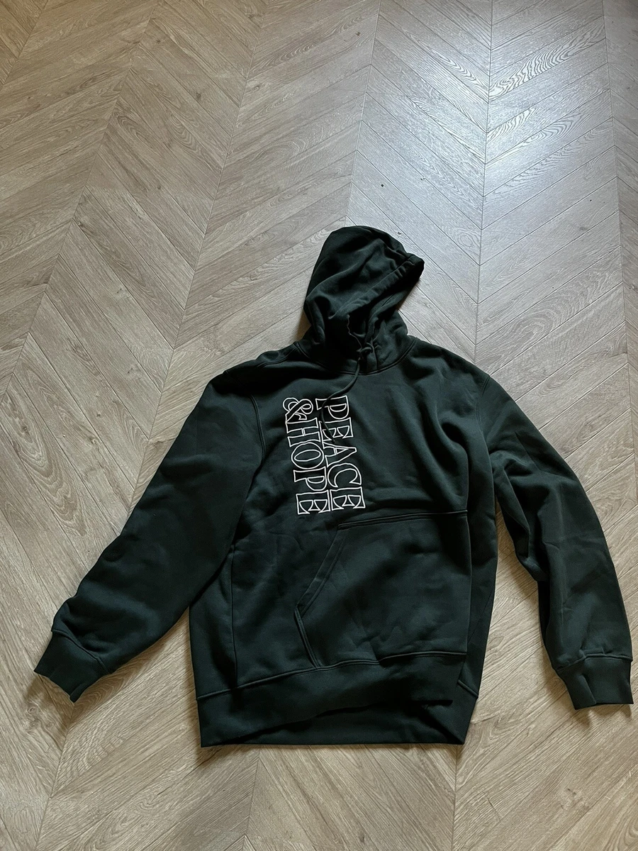 H M Peace And Hope Hoodie Dark Green XL eBay