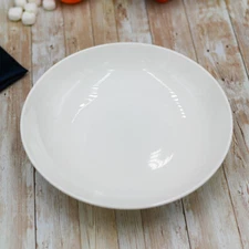 [ Set of 3 ] ROUND DEEP PLATE 10" | 25.5 CM White